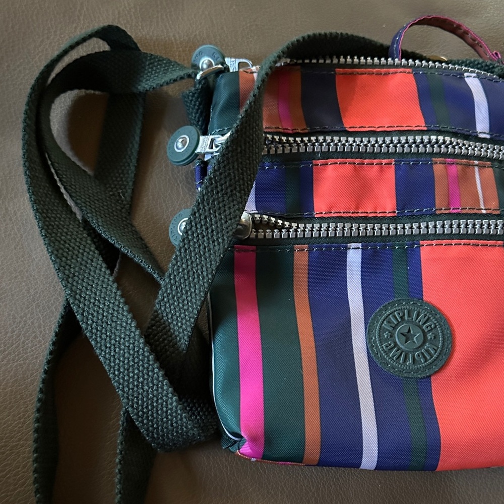 Kipling Colorful Striped Crossbody Bag - Picture 9 of 9